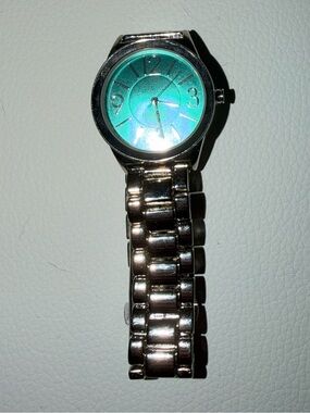 Nine West Vintage Turqouise/Aqua Silver Bracelet Watch